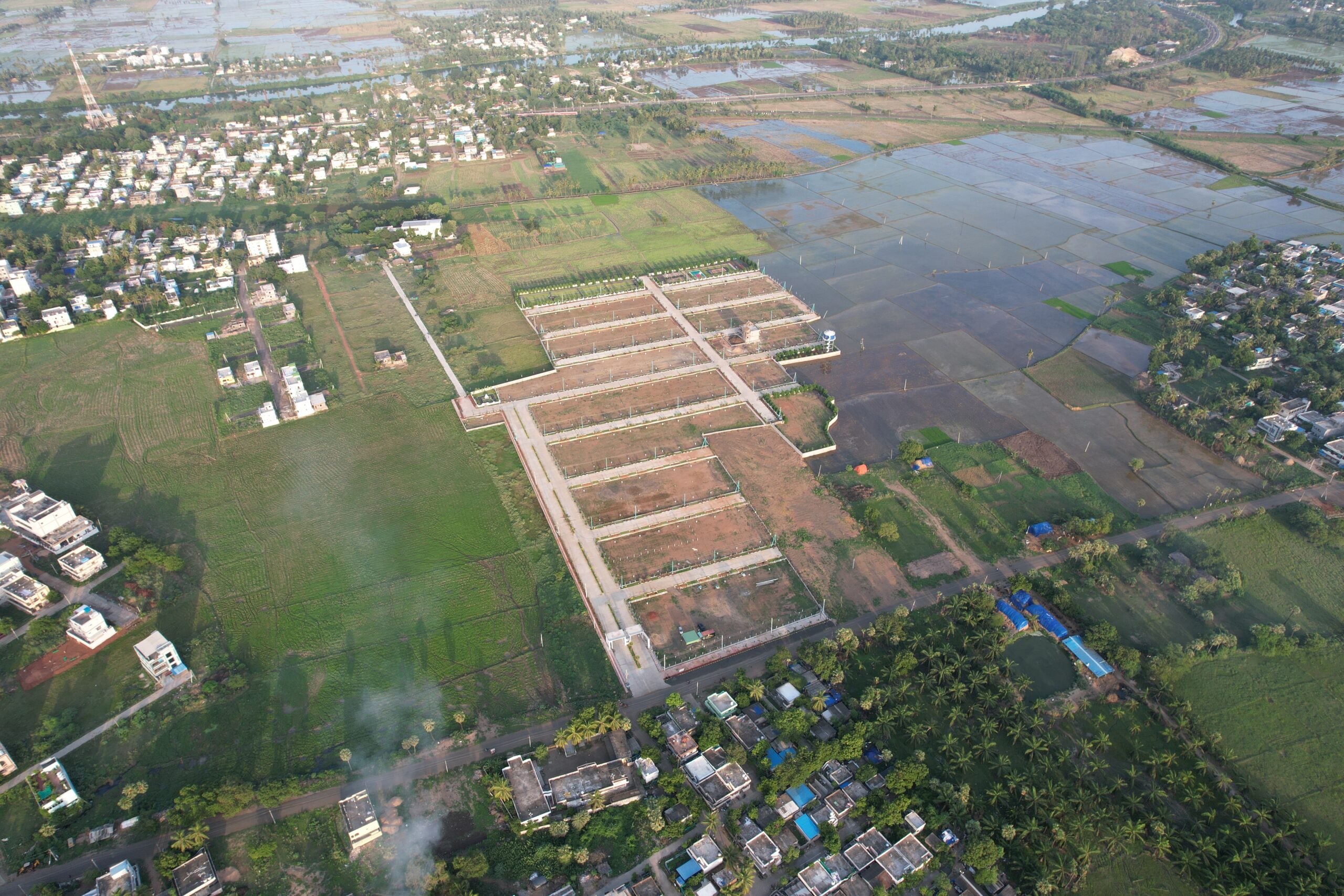 Drone view at site location
