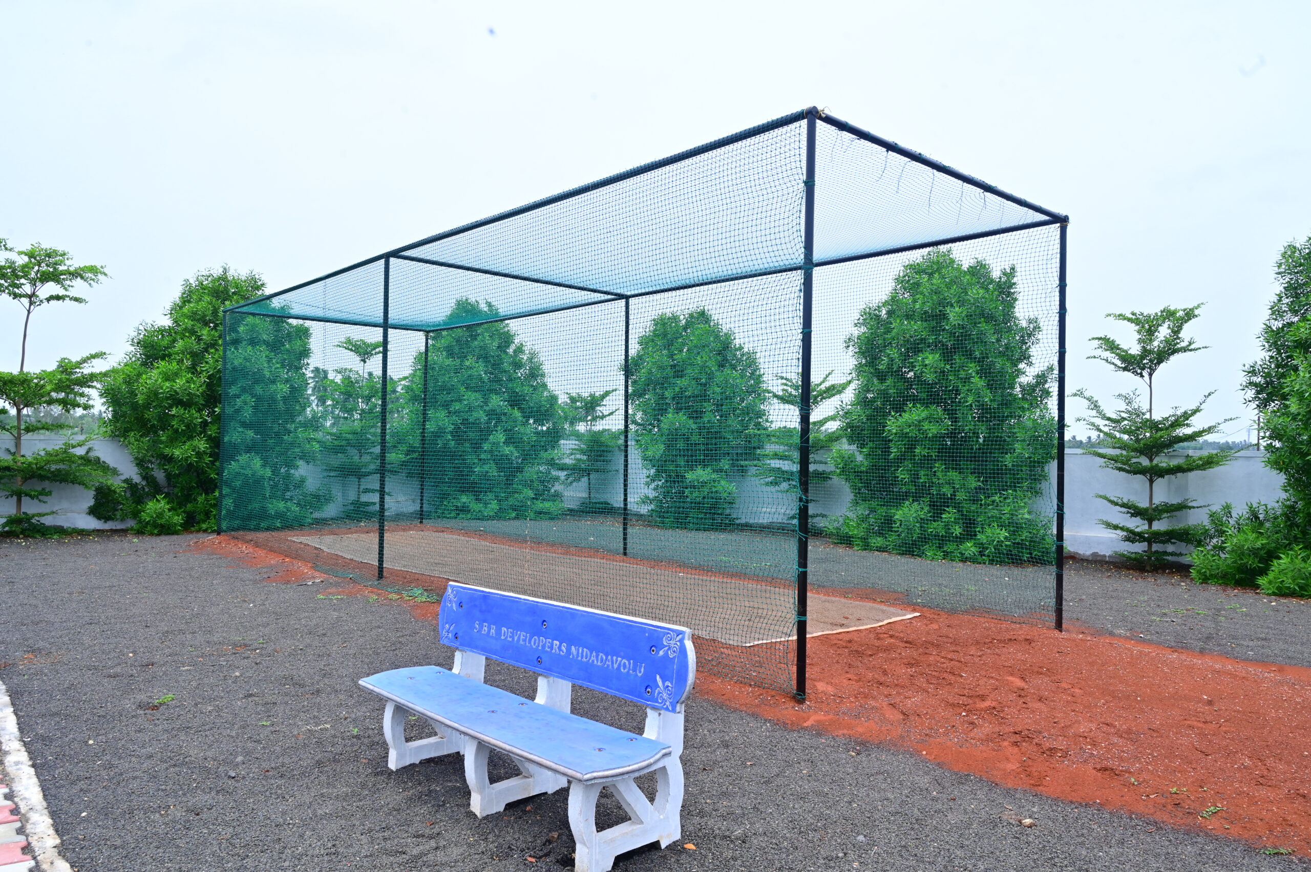 Cricket net side view